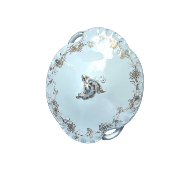 Extremely Rare Marks Antique 1800s Haviland Limoges Porcelain Dish Rare Pattern - Picture 5 of 16